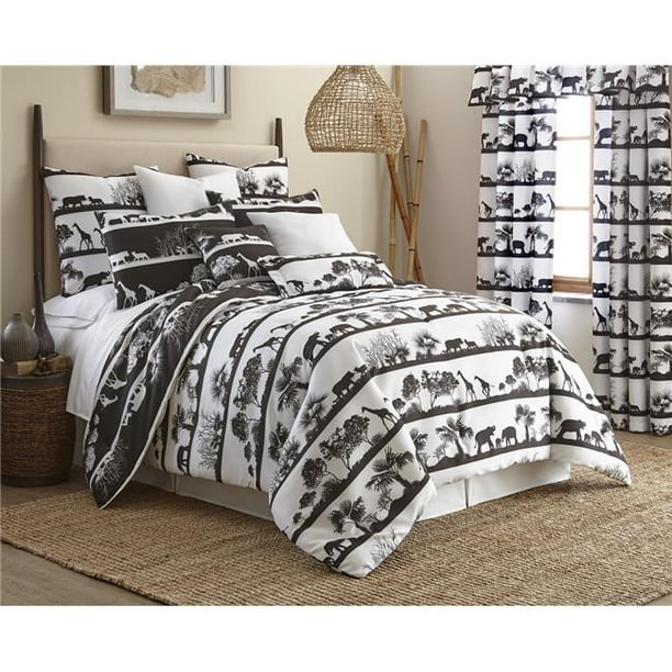 African Safari Reversible Comforter Set Queen Size