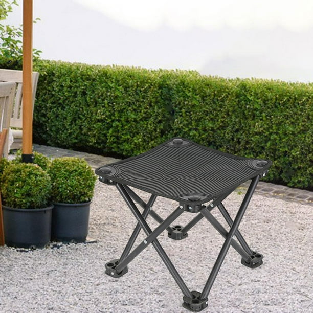 Mini Tabouret De Camping Pliable – Tissu Oxford, Fer, Support 100 Kg – Poids 398 G, 30x30x31 Cm – Pour Pêche, BBQ, Rando