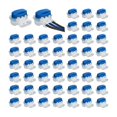 thumbnail image 1 of 50 piezas de conectores de 3 cables tipo pigtail eléctricos 314-BOX, conectores de pigtail resistentes a la humedad y pelables, color azul, 1 of 5