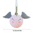 thumbnail image 3 of Bola navideña bola con alas de ángel bola con cara sonriente bola colgante decorativa/bola-plástico alas-EVA+polvo de plata/125cm/13x10x1050 ANGGREK  Otros, 3 of 7