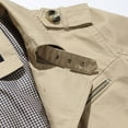 thumbnail image 2 of DPTALR Men Casual Solid Turndown Single-breasted Windbreaker Side Slit Pocket Multi-button Coat, 2 of 9