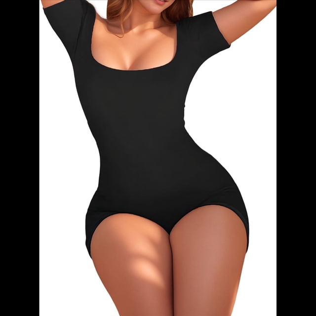 Cortos para Mujer, de Entrenamiento de una Pieza, Trajes de Yoga, Moda de Verano, Ropa de Vacaciones 2025 Negro S