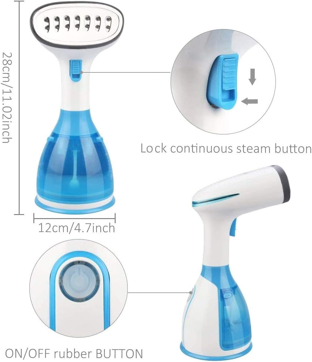 Steam cleaner, frame manual steam cleaner portable iron 1500W 280ml fast heating manual steam cleaner for clothing of fabrics and textiles, travel steam cleaner