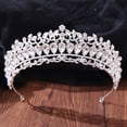 thumbnail image 3 of Women Wedding Crown Rhinestone: Decorative Bridal Crown Princess Tiara for Party, 3 of 5