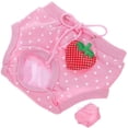 thumbnail image 3 of Pet Diaper Sanitary Physiological Pants Dot Strawberry Washable Male Dog Shorts Panties Menstruation Underwear Size S (Pink), 3 of 4