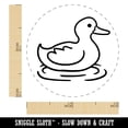 thumbnail image 2 of Delightful Duck Swimming on Water Self-Inking Rubber Stamp Ink Stamper - Blue Ink - Mini 1/2 Inch, 2 of 7