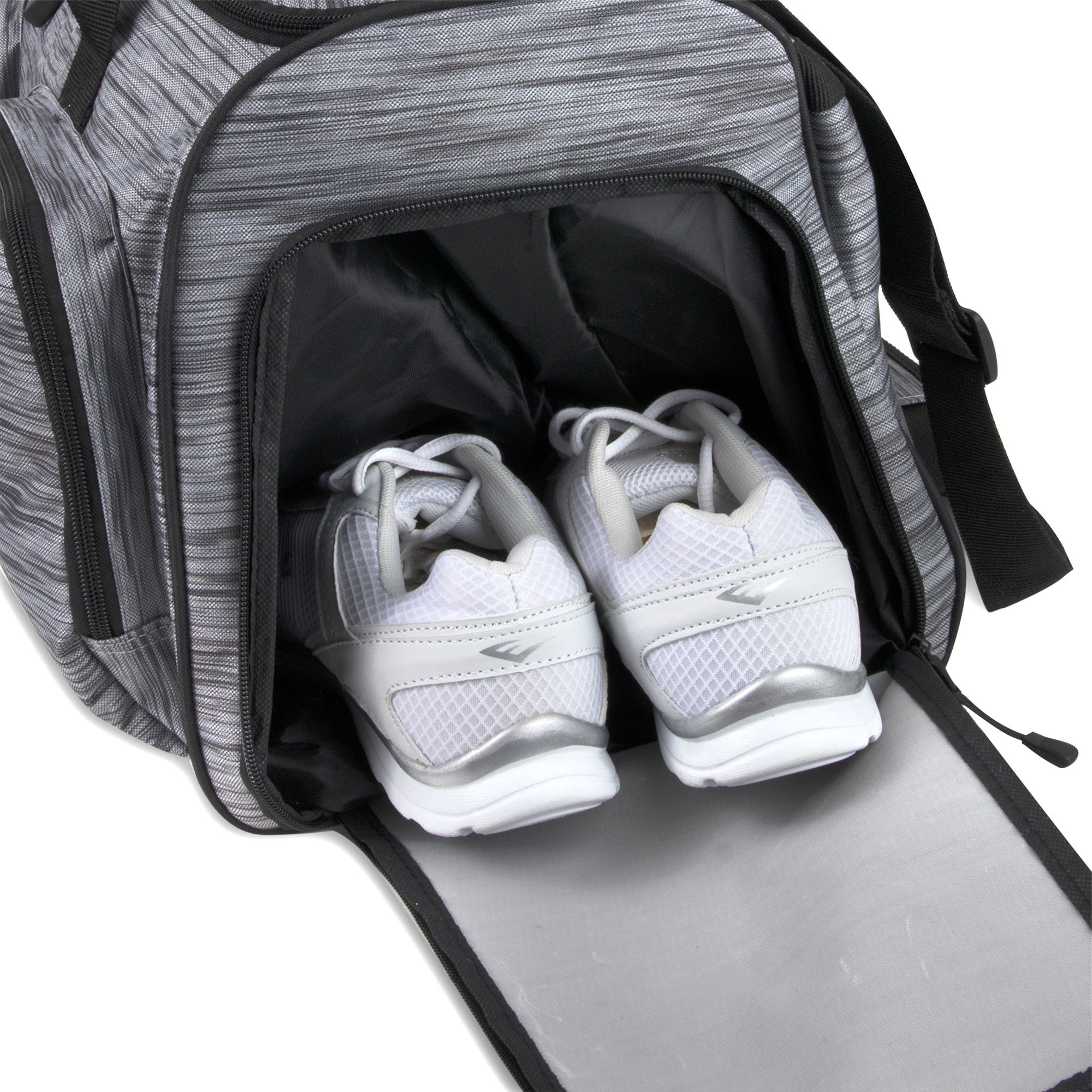 Summit Ridge 22"L Duffel Bag 38 Liter Capacity for Gym Clothes, Sports Equipment, Towels, Sneakers, Travel, Commute in Gray