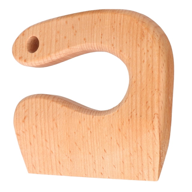 Safe Cooking Knives, Enhance Cognitive Abilities Montessori Easy To Use Healthy Kids Wooden Cutter For Home Outdoor Round Handle Type