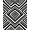 Black, Pattern 1, variant on ODIKA 2x3 Machine Washable Non-Slip Area Rug, Elegant Chevron Zigzag Herringbone Sophisticated Modern Decorative High Traffic Rug, Black, 463464
