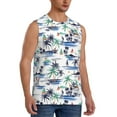 thumbnail image 2 of Daiia Hawaii Palms Printed Men's Tank Tops,Casual Soft Sleeveless Gym Muscle Shirts Bodybuilding Tee-Large, 2 of 8