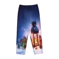 thumbnail image 4 of Xecao Lantern On Snow With Christmas Women's Straight Lounge Pajama Pants: The Epitome of Relaxed Sleepwear, 4 of 9