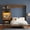 Walnut, variant on MODERNLUXE Queen Size Murphy Bed with Storage Cabinets, Reversible Desk and Shelves Design with LED Light, Wall Bed with Drawer, White