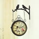thumbnail image 5 of Reloj de pared de dos cara Relojes silenciosos de 8 pulgadas Tren Montaje lateral interior y exterior, 5 of 9