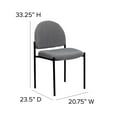 thumbnail image 6 of Flash Furniture Comfort Gray Fabric Stackable Steel Side Reception Chair, 6 of 12