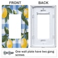 thumbnail image 3 of Yayeee Rocker Switch Wall Plate 1-Gang 4.6"x2.9" Home Decorative Outlet Cover, Light Blue Plaid, 3 of 6