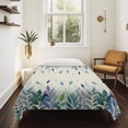 thumbnail image 4 of Leaf Large Tapestry for Bedroom Wall Hanging Tapestry, Vintage Blue Green Purple Ombre Fruit Plant Ceiling Backdrop Tapestries Poster Blanket Wall Decor for Teens Room Living Room Dorm 100" x 59", 4 of 8