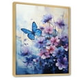 thumbnail image 2 of Designart "Azure Shades Embrace Fragile Soar" Animals Butterfly Floater Framed Canvas Art Print, 2 of 5