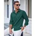 thumbnail image 3 of COOFANDY Mens Long Sleeve Button Down Shirts Wrinkle Free Shirts Silm Fit Fall Shirts Pocket, 3 of 6