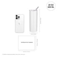 thumbnail image 2 of Vaso térmico PYD Life de acero inoxidable de 20 oz (600 ml), paquete de 10, 2 of 6