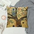 thumbnail image 2 of PIKWEEK  Decorative Square Throw Pillow Covers Farmhouse Cushion Cases Designed of Art Decor, Blend.Multicolor Khaki for Home (Tree of Life by Gustav Klimt), 2 of 5