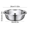 thumbnail image 3 of Stainless Steel Mixing Bowl, Large Capacity Kneading Basin, Food Prep Bowl, Flat Bottom Design, Dishwasher Safe, Home Kitchen,Vsgery, 3 of 6