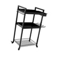 thumbnail image 4 of Carrito organizador de herramientas eléctricas, carrito de almacenamiento con ruedas, carrito de herramientas negro de hierro para regalos, estante pa, 4 of 9