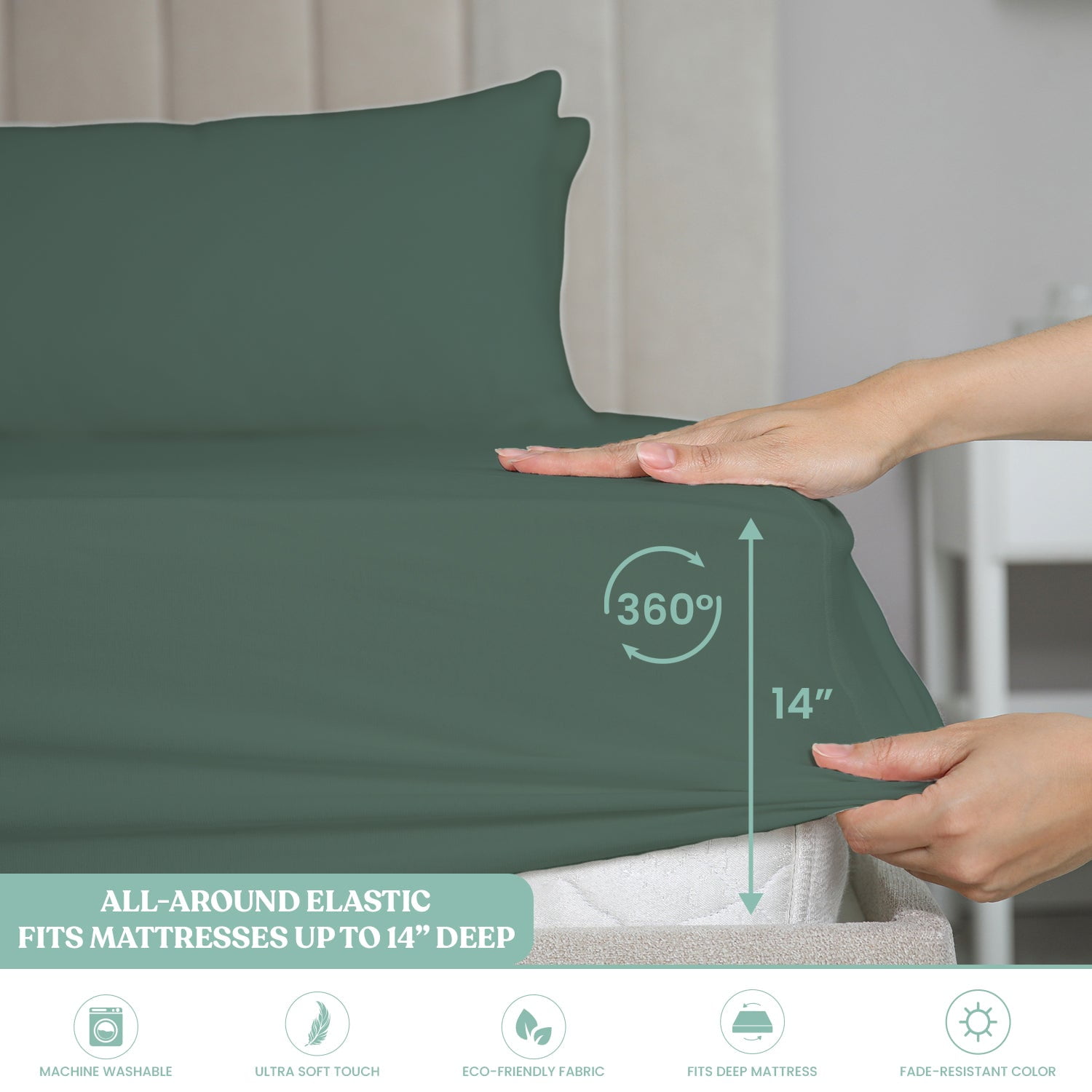 6-Piece Microfiber Bed Sheets ? Ultra-Soft, Wrinkle-Free, Deep Pocket Fit