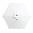 thumbnail image 3 of Better Homes & Gardens Outdoor 7.5' White Ventura Fringe Round Push-up Premium Patio Umbrella, 3 of 6