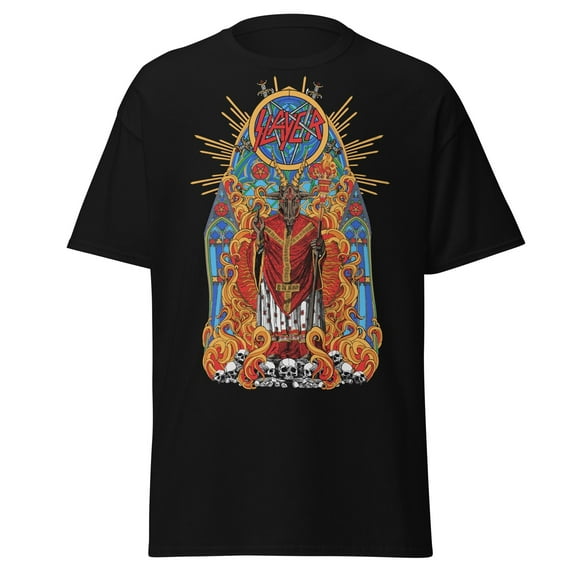 Slayer - Chapel Jumbo Print Unisex T-Shirt - Black - Small