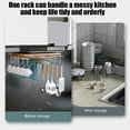 thumbnail image 5 of Inerposs Multipurpose Under Shelf Storage Rack, Steel Kitchen Organizer, Mug Holder for Coffee Cups, Paper Towel and Cutting Board Organizer, Space Saving Kitchen Rack, 5 of 6