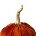 thumbnail image 3 of Glitzhome  Set of 3 Orange/White/Green Fall Velvet Pumpkins for Thanksgiving, 3 of 5