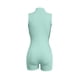 thumbnail image 5 of VISgogo Body corto sin mangas para mujer, color sólido acanalado en la parte delantera con media cremallera Slim Fit Jumpsuit Clubwear VISgogo  moda, 5 of 6