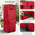thumbnail image 4 of Ayieyill Christmas Tree Storage Bag, Moisture Christmas Tree Bag - for 7.5 FT Artificial Trees, Zippered Bag, Carry Handles and Wheels for Easy Transport (Red), 4 of 7