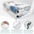 thumbnail image 4 of King Quilt Set 96''x106'', Blue Brown Coastal Lightweight Bedspread Coverlet Set with 2 Pillow Shams, Nautical Summer Beach Sea Turtle Breathable All Season Quilt Bedding for Bedroom/Guest Room, 4 of 9