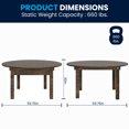 thumbnail image 6 of Flash Furniture HERCULES 60" Round Wooden Farmhouse Folding Table Mahogany (XAF60RDMG), 6 of 16