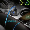 thumbnail image 4 of Cargador de coche, enchufe Qioe, paquete de 2 unidades, USB de alta tensión, 30 W, PD, 36 W, 4 of 7