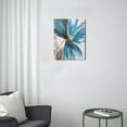 thumbnail image 3 of Timeless Navy Blue Floral Pictures Abstract Flower Paintings on Gray Vintage Canvas for Bathroom & Bedroom Wall Décor, High-Quality Print, 12x16 inches, 3 of 7