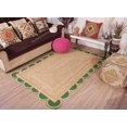 thumbnail image 2 of Scalloped Jute Rug (Green, 4x6 ft), 2 of 8