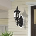 thumbnail image 3 of Livex Lighting 7506-14 Frontenac Traditional 1-Light Outdoor Wall Lantern with Clear Beveled Glass Shades, 8" x 4.75" x 8", Black, 3 of 7