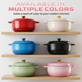 thumbnail image 2 of Ktaxon 6 Quart Enameled Cast Iron Dutch Oven with Upgraded Textured Handles Pre-Seasoned Cookware, Induction & Oven Safe up to 500°F, Pink, 2 of 11
