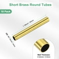 thumbnail image 3 of 10-Pack 30mm Brass Round Tube, 4mm OD 0.5mm Wall Thickness Short Brass Seamless Tubing for DIY Crafting/Decorating, 3 of 7