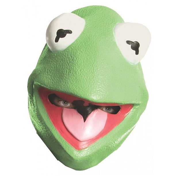 Kermit The Frog Mask Big Eyes Muppet Green Vinyl Puppet Cartoon Halloween Costume Accessory Unisex Adult Teen Mens One Size Walmart Com Walmart Com