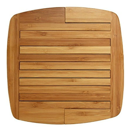 Totally Bamboo Expandable Trivet, Durable and Beautiful Bamboo Protects Tabletops and Counters in Style, 11 3/4