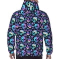 thumbnail image 7 of Kdxio Skull flower cute Print Mens Casual Hooded Collar Drawstring Hoodies Pullover Sweatshirts Casual Long Sleeve Shirts-3X-Large, 7 of 7