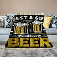 thumbnail image 2 of COMIO Loves Beer Throw Blanket Soft Cozy Flannel Blankets Lightweight Quilt for Bed Couch Sofa Room Decoration Gift for Women Men Adults, 2 of 6