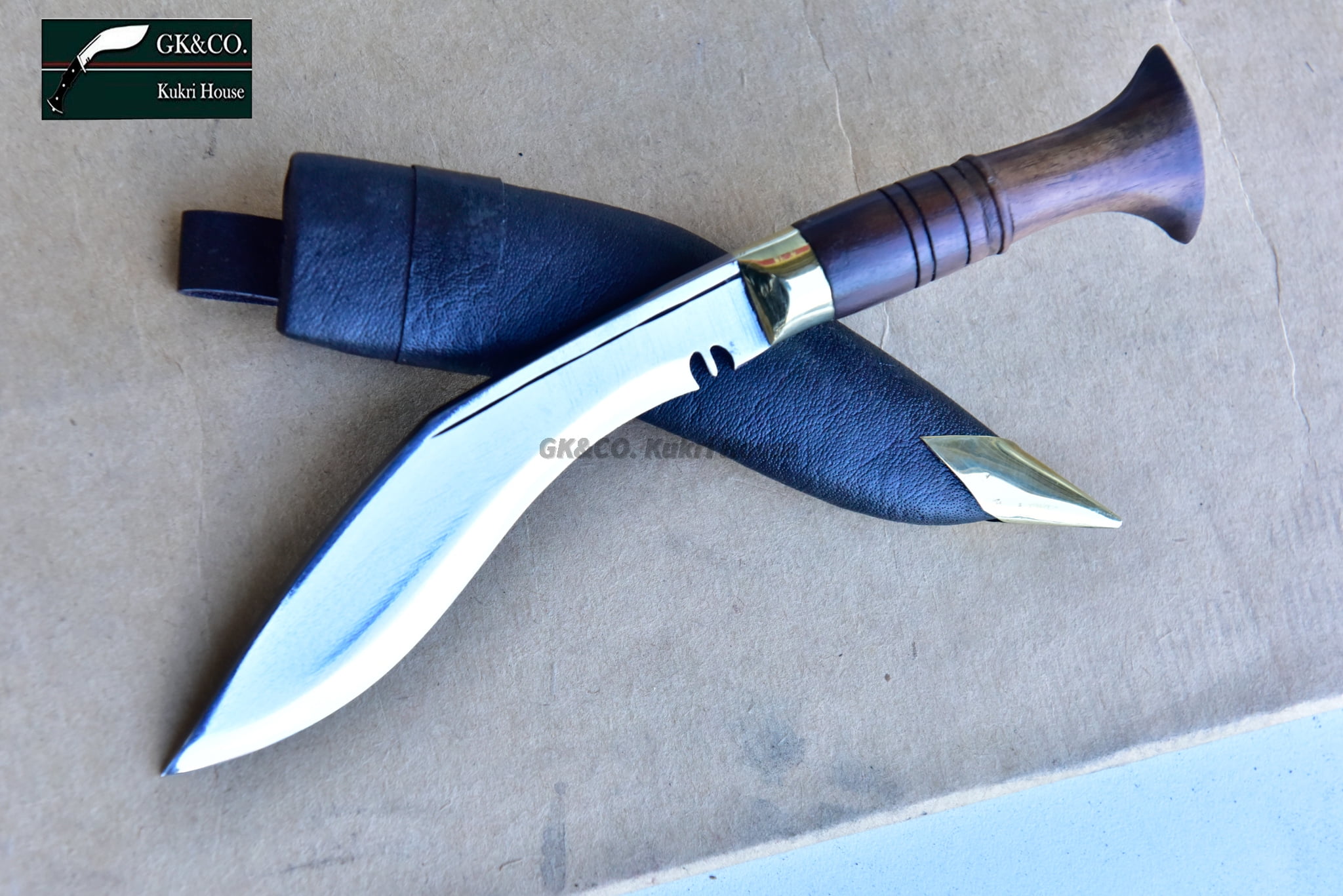 GK&CO. Kukri House Genuine Kukri - 5" Blade Biltong Kukri, Full Tang Authentic Khukuri Handmade in Nepal