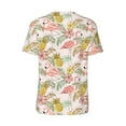 thumbnail image 2 of Daiia Tropical Pink Flamingo Pineapple Mens Baseball Jersey Button Down Shirts Short Sleeve Sports Uniforms-Small, 2 of 9
