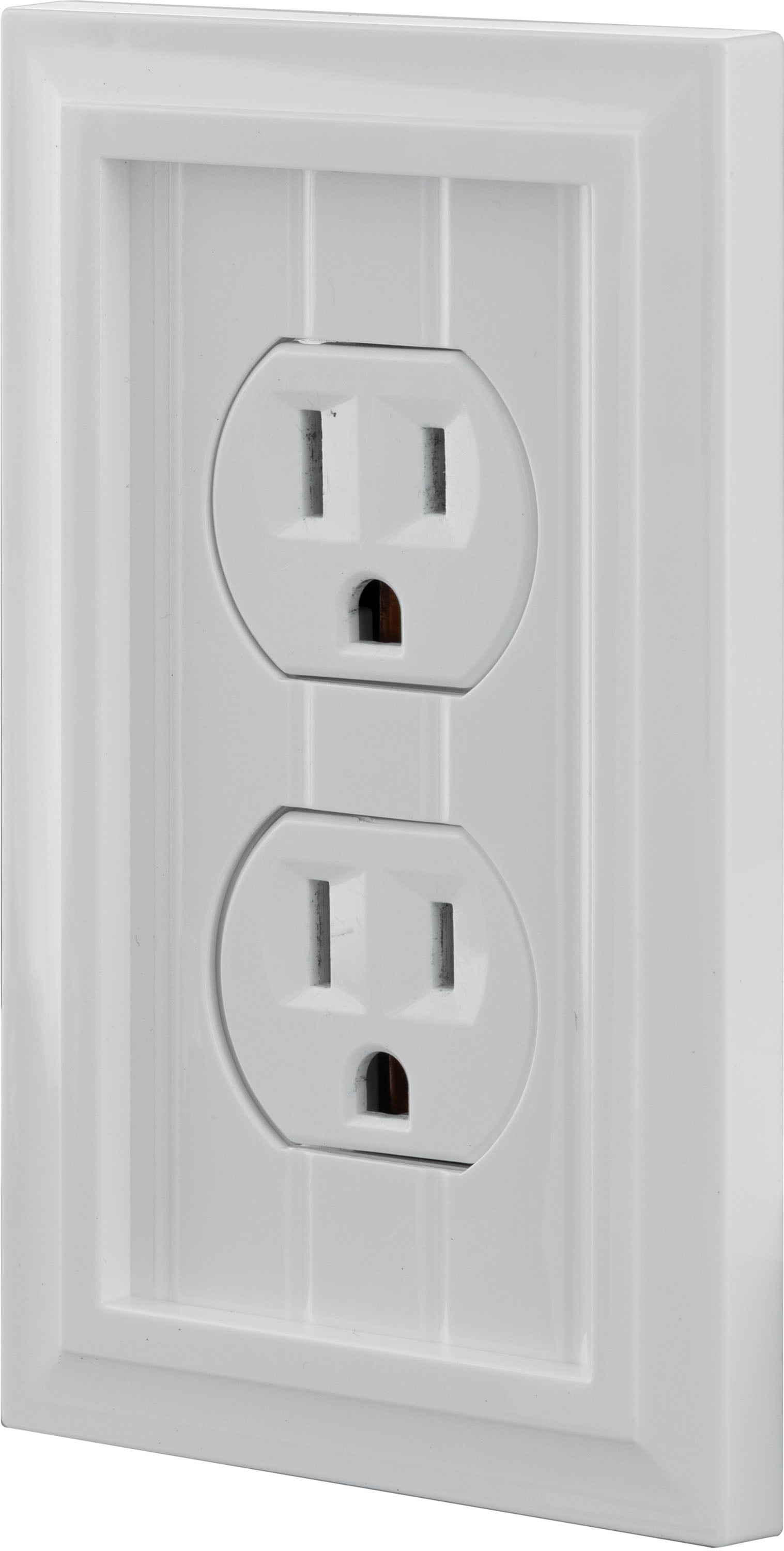 Ultra Pro Screwless Wallplate, Duplex Receptacle, Outlet Plate, White Coastal
