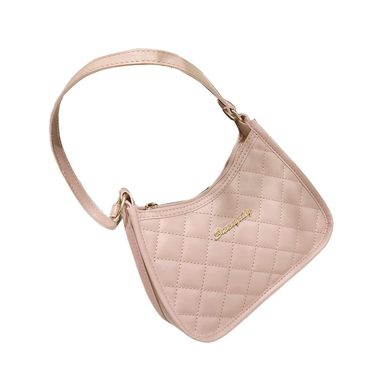 Hesroicy Women's Minimalist Rhombus Grid Shoulder Bag with