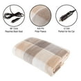 thumbnail image 3 of Electric Car Blanket-Outdoor Heated 12V Travel Throw by Stalwart (Gray/Tan), 3 of 6
